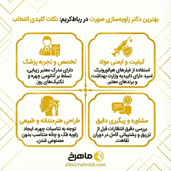 تعرفه خدمات بهترین دکتر زاویه سازی صورت در رباط کریم
